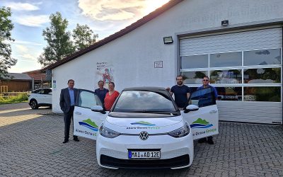 e-Wanderauto der Abens-Donau-Energie in der Gemeinde Hausen
